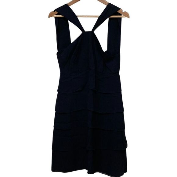 Good Fendi Silk Tiered Sleeveless Dress Size 38 Black Women...